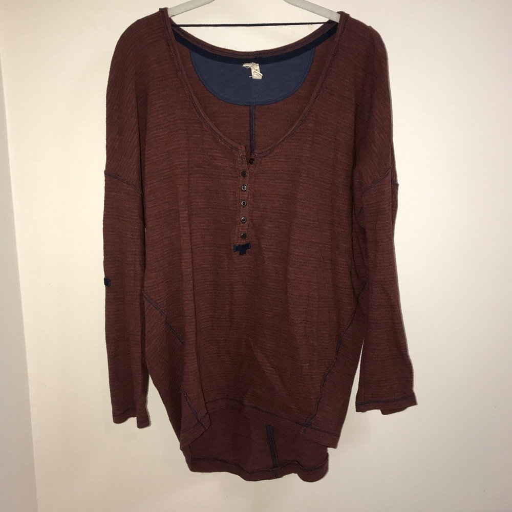 Free People Beach Haven Henley Tee